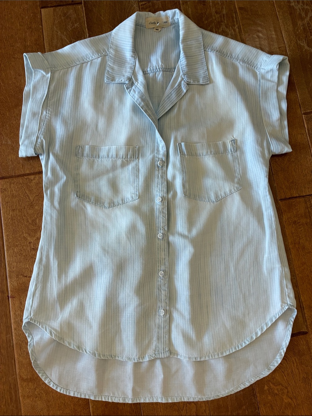 cloth & stone Pale Blue Short-Sleeve Button Down Shirt
